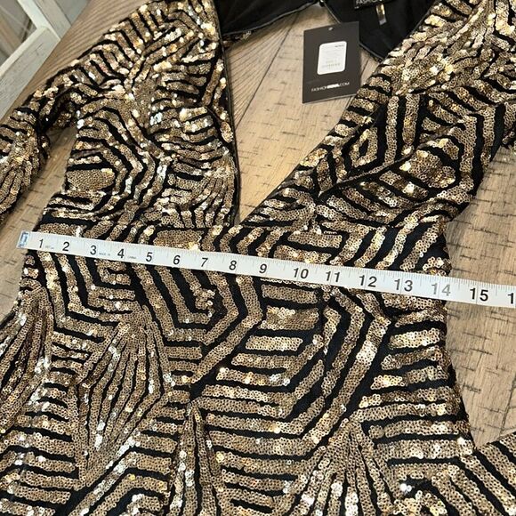 WOW 🤩 NWT Flashy Ways Romper by Fashion Nova. Dance 🪩 💃 🌙 Away! - Picture 15 of 16